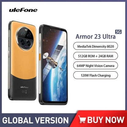 Ulefone Armor 23 Ultra 5 G Rugged Phones 512 GB ROM 55 W Wireless Charging