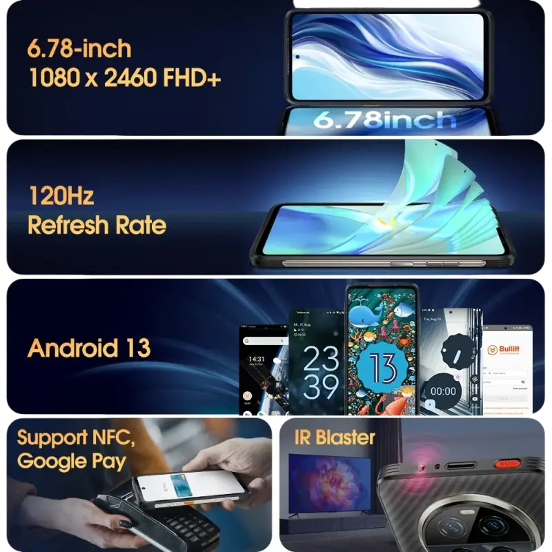 Ulefone Armor 23 Ultra 5 G Satellite 120 W + 55 W Wireless charging