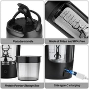 USB Electric Portable Protein Shaker Multipurpose Rechargeable Blender Cup