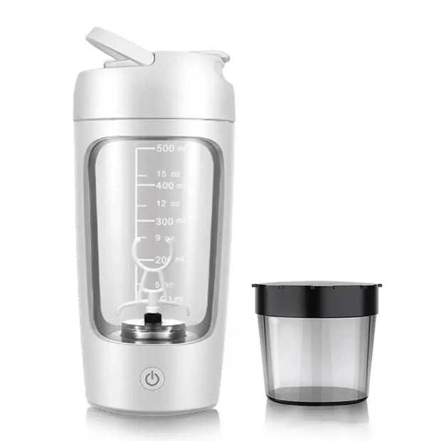 USB Electric Portable Protein Shaker Multipurpose Rechargeable Blender Cup - White / CHINA