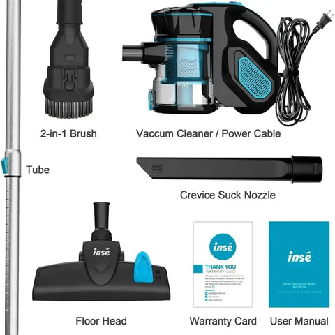 Vacuum Cleaner Corded INSE I5 18Kpa Powerful Suction 600W