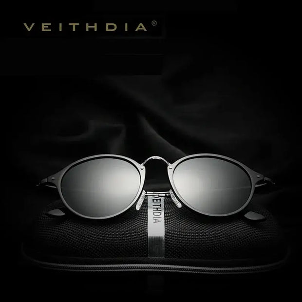 Veithdia Polarized Men Sunglasses Fashion Round Unisex