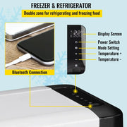 Vevor 25 L Car Refrigerator Mini Fridge Freezer Portable Compressor Cooler