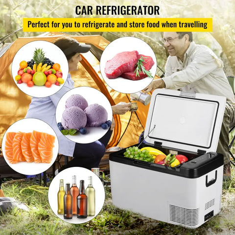 Vevor 25 L Car Refrigerator Mini Fridge Freezer Portable Compressor Cooler