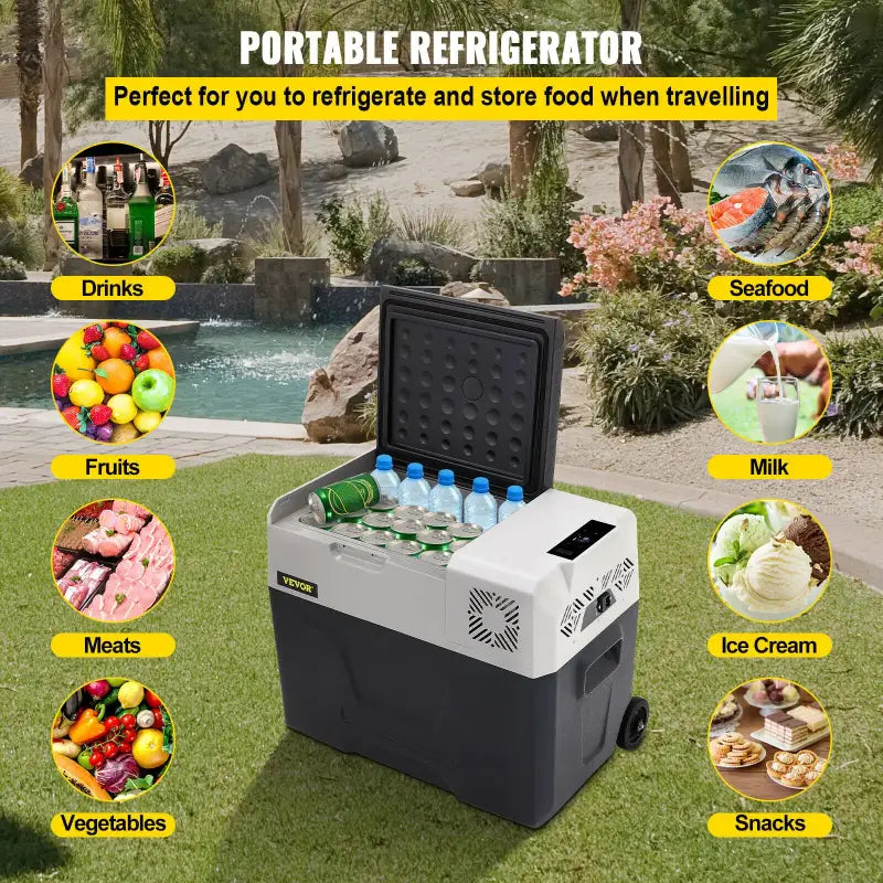 Vevor 30 L 40 L 50 L Mini Fridge Freezer Portable Compressor Cooler