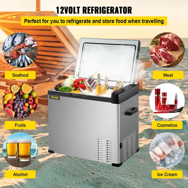 Vevor 30L 40L 50L Mini Car Refrigerator Portable Fridge Freezer