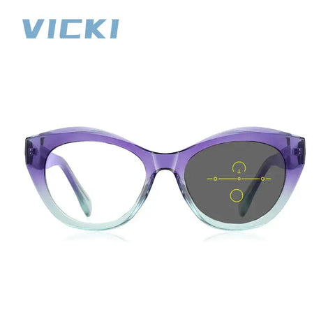 Vicki Stylish Cat-eye Anti-blue Light Multi-functional Eyeglasses