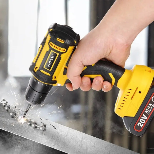 VVOSAI 20V Brushless Electric Drill 50NM Cordless Screwdriver Lithium-Ion Battery Mini Electric Power Screwdriver MT-Series Tool - laurichshop