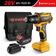 VVOSAI 20V Brushless Electric Drill 50NM Cordless Screwdriver Lithium-Ion Battery Mini Electric Power Screwdriver MT-Series Tool - laurichshop