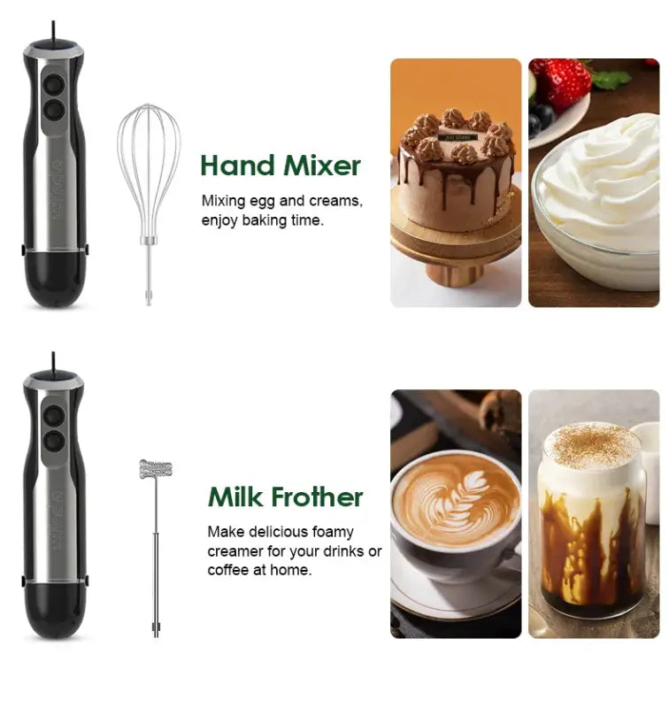 Wancle Electric Immersion Hand Blender Mixer 1000W 5 in 1 - HB-6008-5 in 1 / EU Plug / 5 in 1 | CHINA