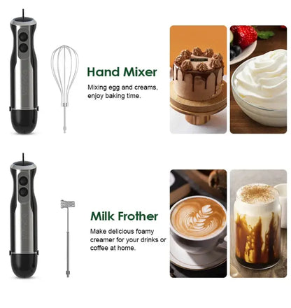 Wancle Electric Immersion Hand Blender Mixer 1000W 5 in 1 - HB-6008-5 in 1 / EU Plug / 5 in 1 | CHINA