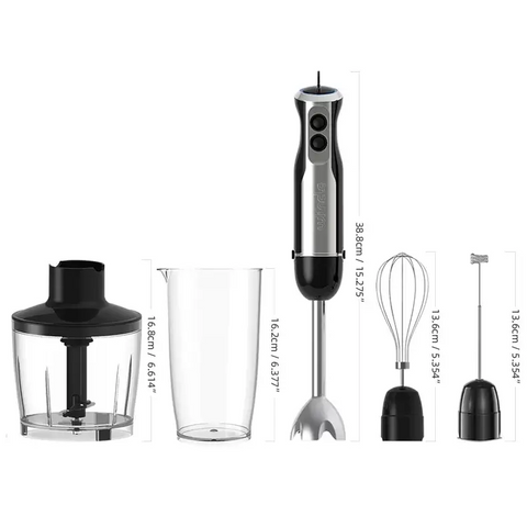 Wancle Electric Immersion Hand Blender Mixer 1000W 5 in 1 - HB-6008-5 in 1 / EU Plug / 5 in 1 | CHINA