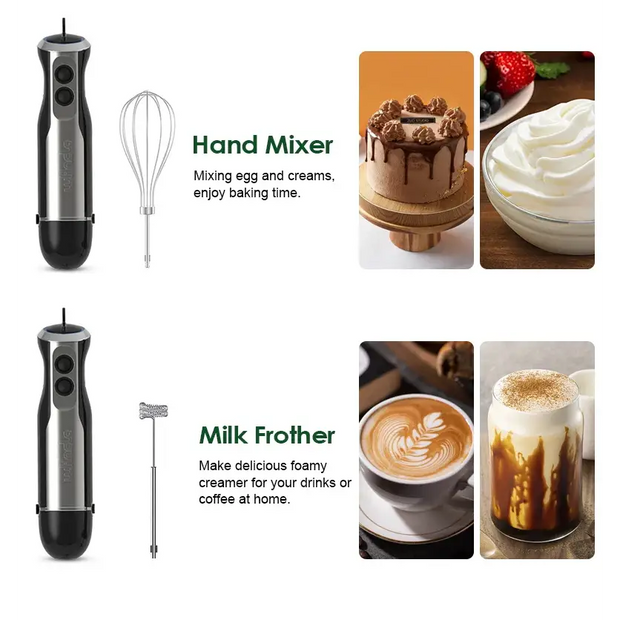 Wancle Electric Immersion Hand Blender Mixer 1000W 5 in 1 - HB-6008-5 in 1 / EU Plug / 5 in 1 | CHINA