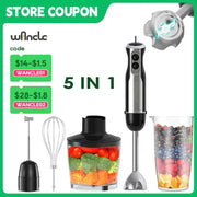 Wancle Electric Immersion Hand Blender Mixer 1000W 5 in 1 - HB-6008-5 in 1 / EU Plug / 5 in 1 | CHINA