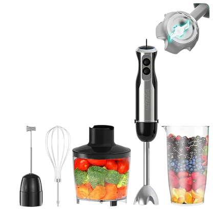 Wancle Electric Immersion Hand Blender Mixer 1000W 5 in 1 - HB-6008-5 in 1 / EU Plug / 5 in 1 | CHINA