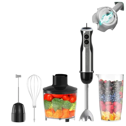 Wancle Electric Immersion Hand Blender Mixer 1000W 5 in 1 - HB-6008-5 in 1 / EU Plug / 5 in 1 | CHINA