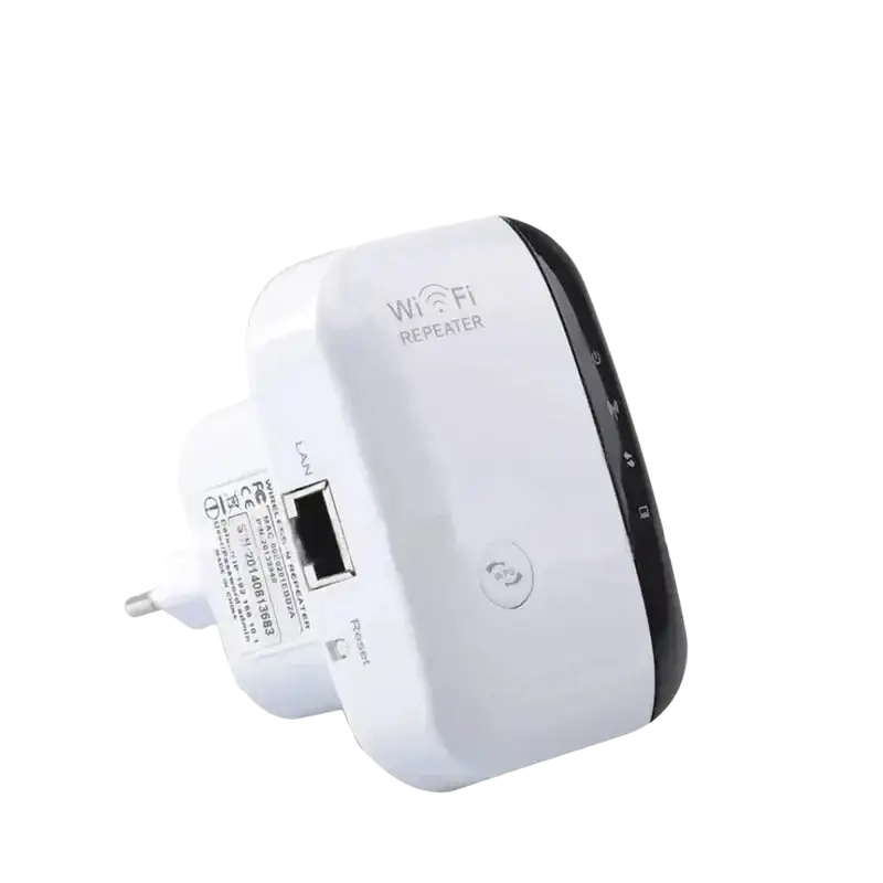White wall-mounted Wi-Fi extender with high transmission rate, EU/US plugs