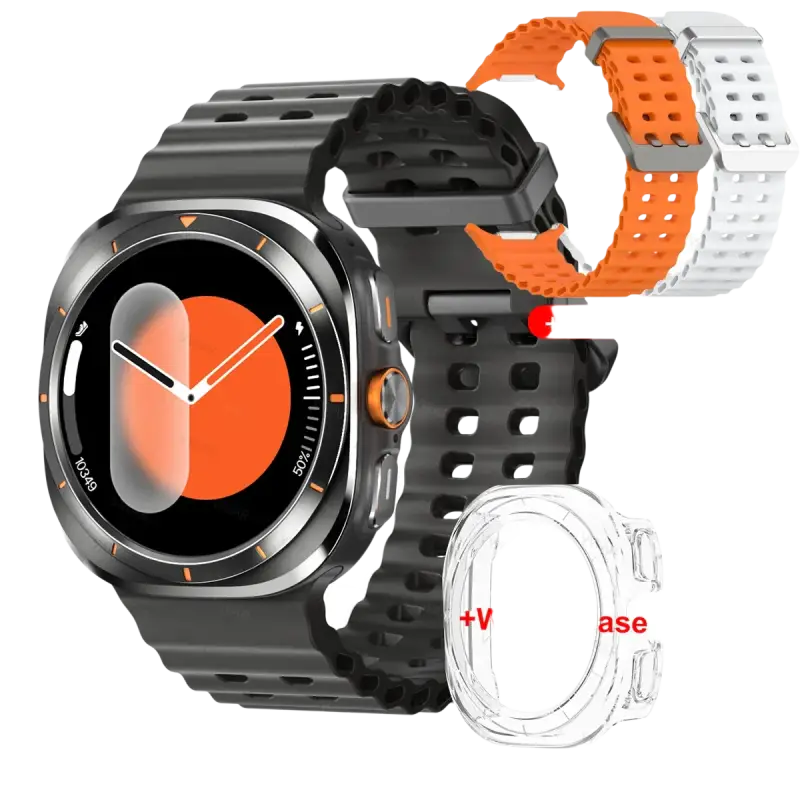Fitness smartwatch with heart rate and blood oxygen monitor