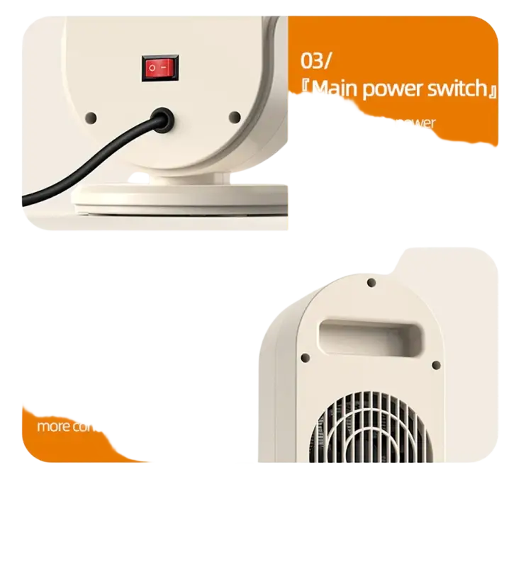 Portable Touch Screen Space Heater with Remote Control and Timing