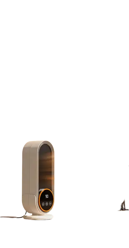 Portable Touch Screen Space Heater with Remote Control and Timing