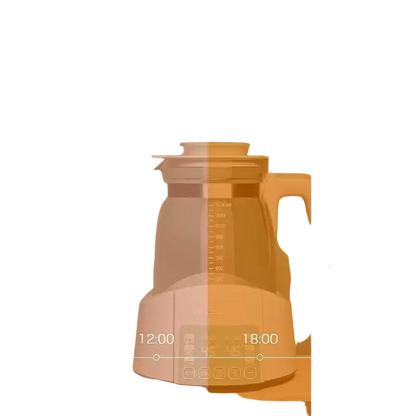 White Digital Kettle with Automatic Smart Insulation and Clear Glass Carafe