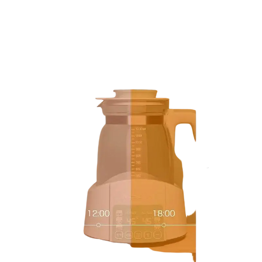 White Digital Kettle with Automatic Smart Insulation and Clear Glass Carafe