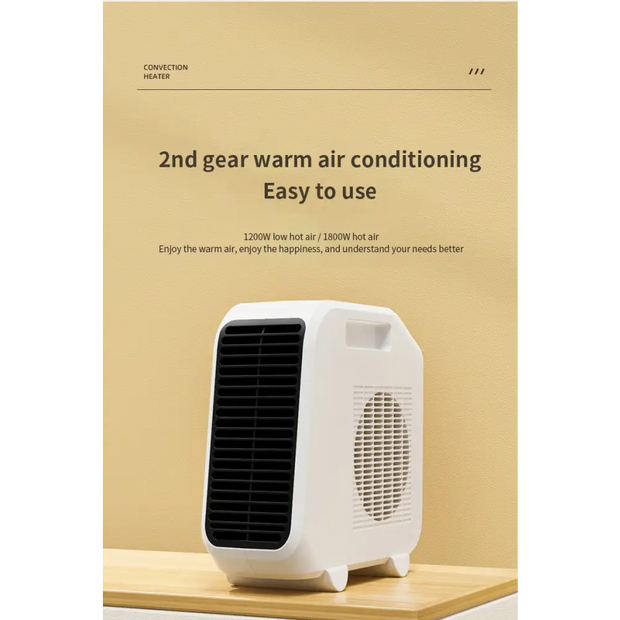 Winter 1800w Portable Oscillating Space Heater Remote Control MiniElectric Fan