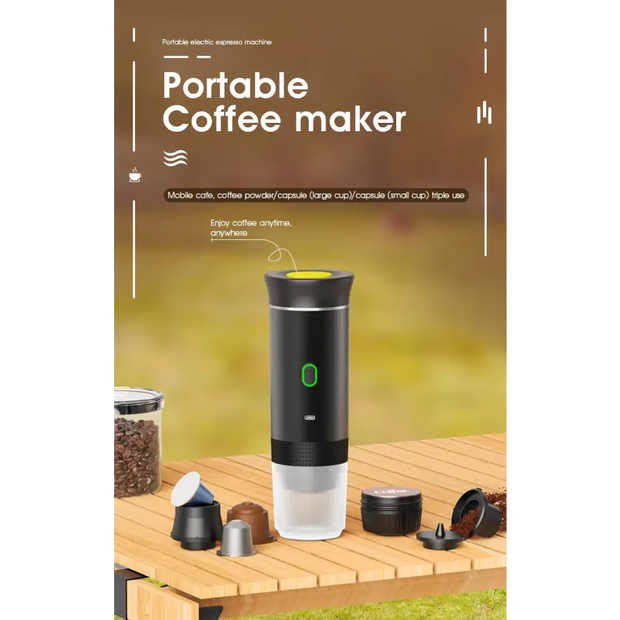 Wireless Electric Portable Espresso Coffee Machine for Car & Home