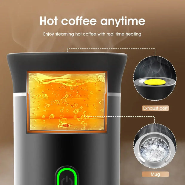 Wireless Electric Portable Espresso Coffee Machine for Car & Home