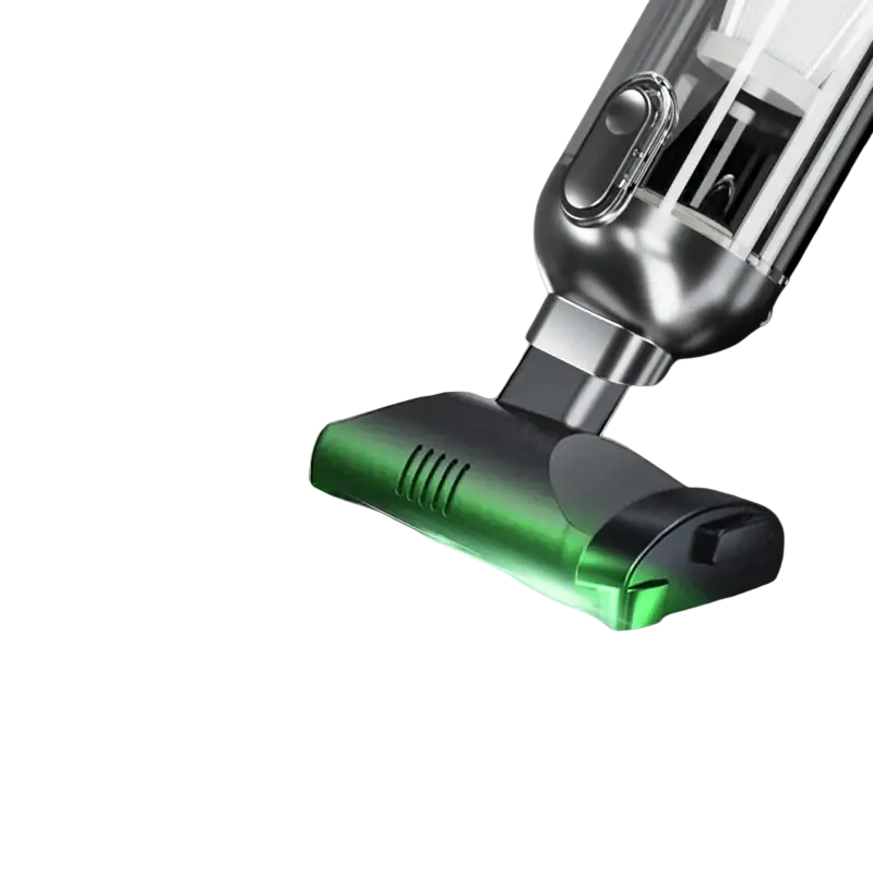 Green wireless portable vacuum cleaner with 35 cm detection range for home and car