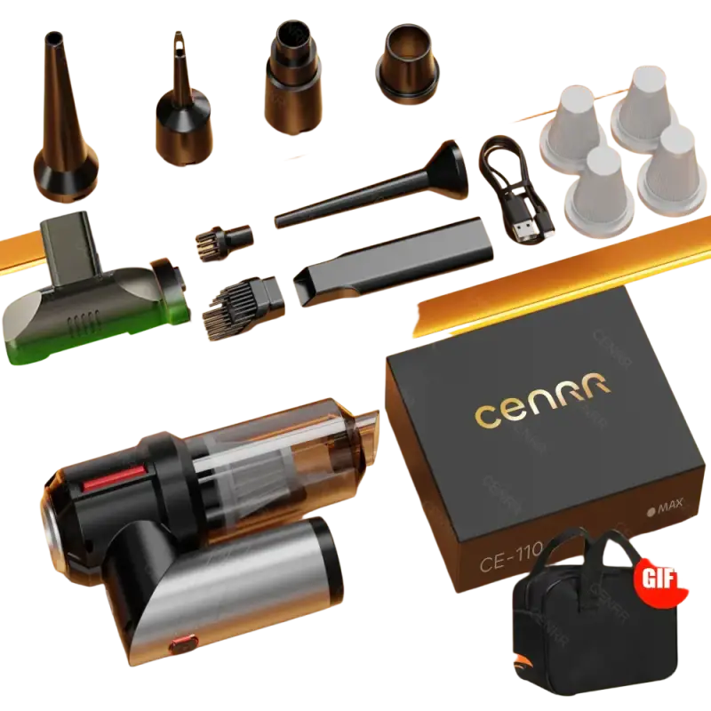 Wireless portable vacuum cleaner with HEPA filter and green display