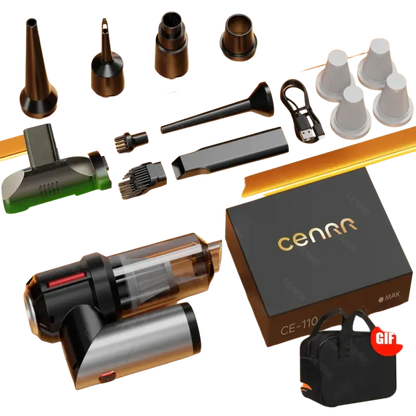 Wireless portable vacuum cleaner with HEPA filter and green display