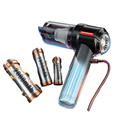 Wireless portable car vacuum cleaner with 6000mAh Type-C battery