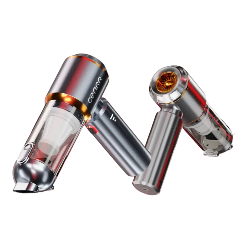 Cenrr silver and gold wireless portable car vacuum cleaner with 998000pa suction