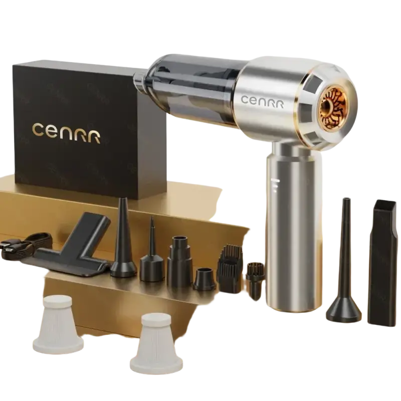 Silver skull portable wireless vacuum cleaner with HEPA filter