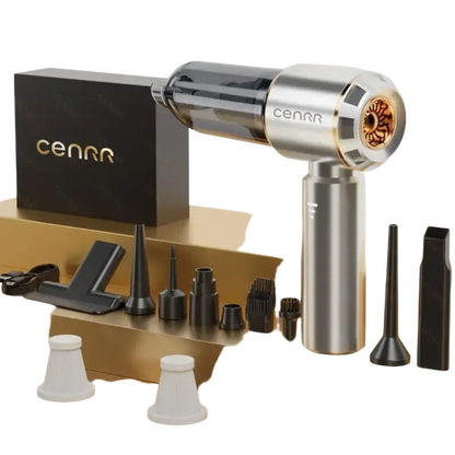 Silver skull portable wireless vacuum cleaner with HEPA filter