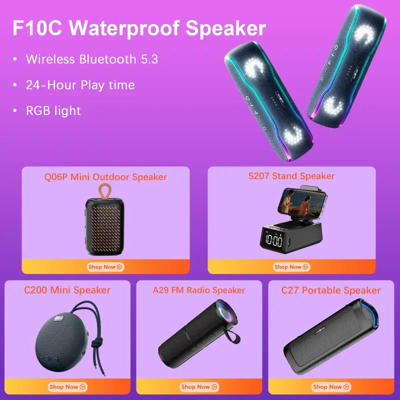 WISETIGER P3 Portable Bluetooth Speaker 30W Wireless Sound Box Bass