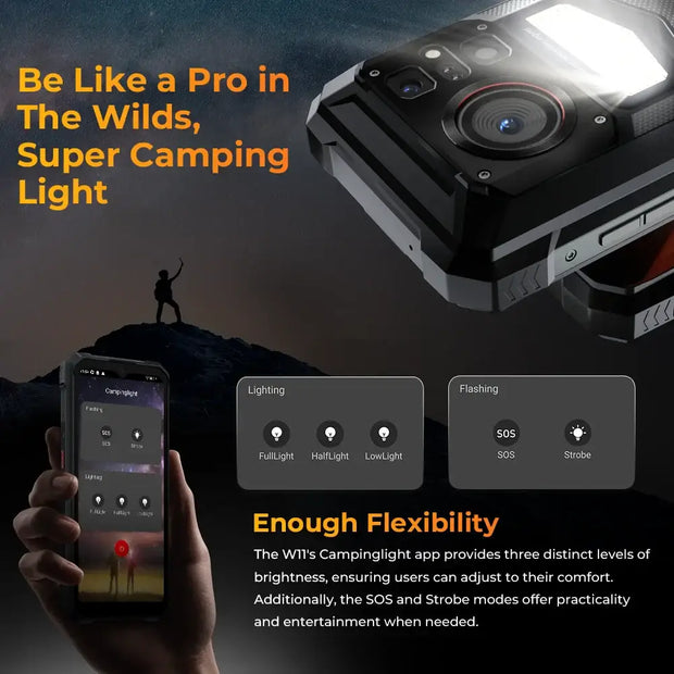 [World Premeire] HOTWAV W11 Rugged Phone 20800mAh 280LM Flashlight 6.6