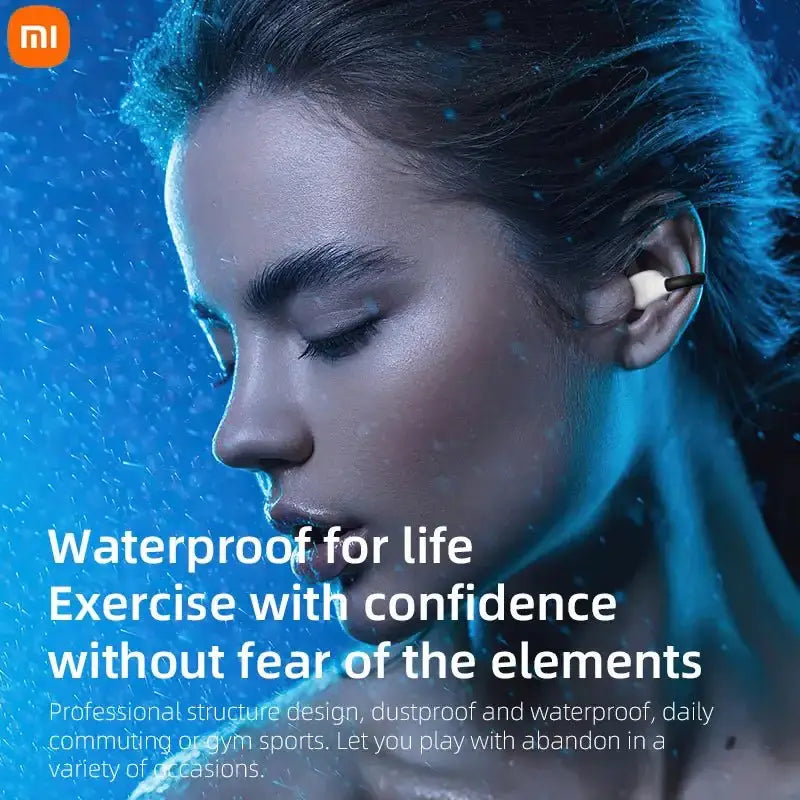 Xiaomi 2023 Wireless Earphones Mijia Earclip Bluetooth5.3 Headphones Earring Sports Bone Conduction Earbuds Waterproof Headset - laurichshop