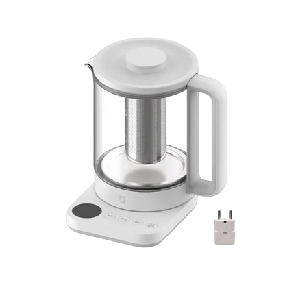 Xiaomi Mijia Multifunctional Health Electric Glass Kettle with White Glass Body and Stainless Steel Infuser