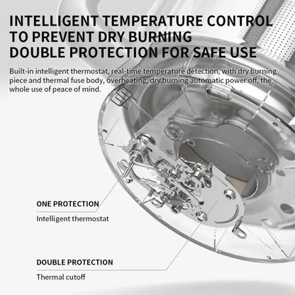 Xiaomi Mijia multifunctional health electric glass kettle with stainless steel double protection and intelligent thermostat