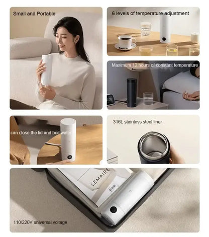 NEW XIAOMI Mijia Portable Boiler Heating Thermos Electric Kettle 350 ml