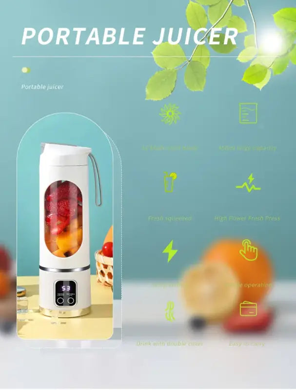 Xiaomi Rechargeable 450ml Fruit Juicer 8 Blades 3 Speeds USB