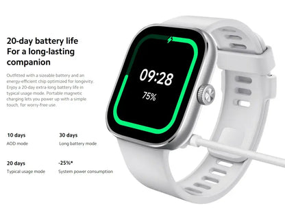 "Xiaomi Redmi smartwatch with long battery life and GNSS positioning"