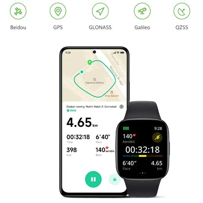 Bluetooth 5.2 smartwatch for phone calls and notifications
