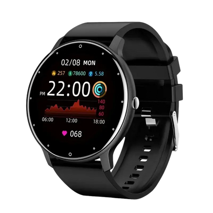 Smartwatch with heart rate and blood pressure monitor