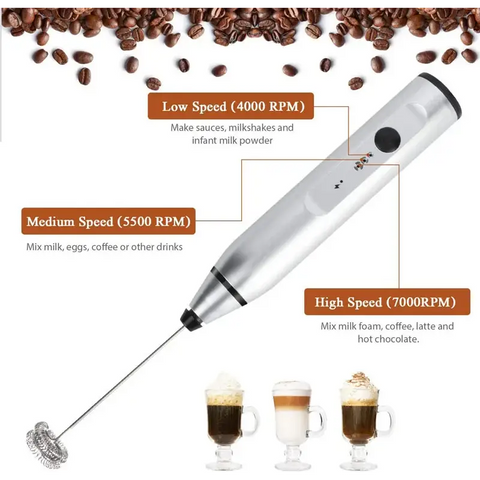 Xiaomi Wireless Milk Frothers Electric Handheld Blender With USB - black