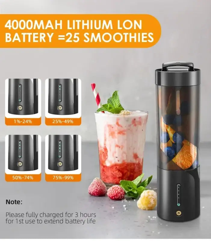 Xiaomi Youpin Mini Fruit Juicer Cup Portable Electric Wireless Charge