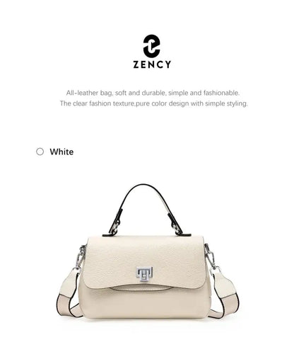Zency Fashion Genuine Leather Top-handle Cross Body Bag For Women laurichshop