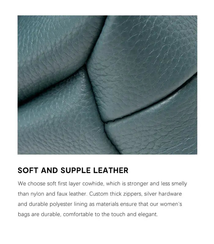 Zency Fashion Genuine Leather Top-handle Cross Body Bag For Women laurichshop